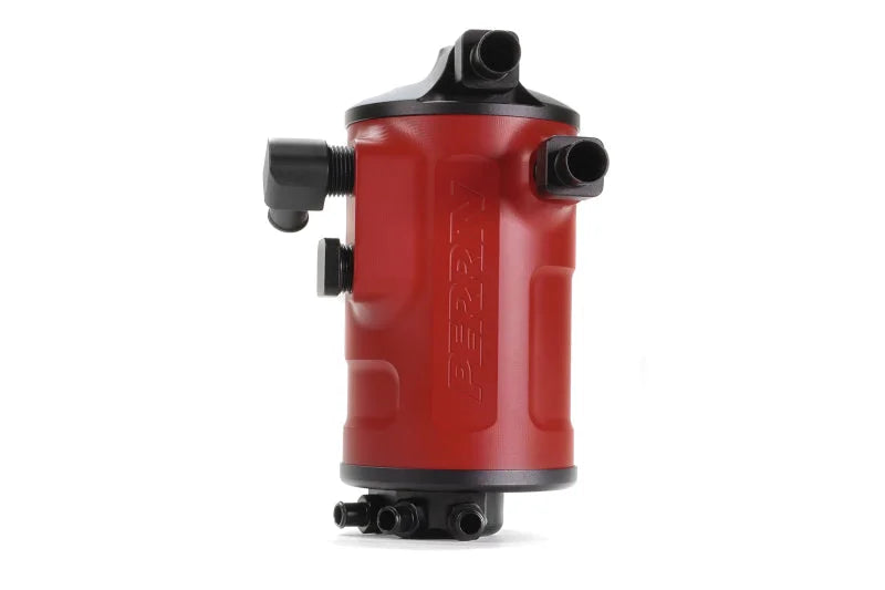 Perrin Performance Air Oil Separator - Red fits Subaru BRZ / Toyota GR86 / 86 / Scion FR-S - Back View