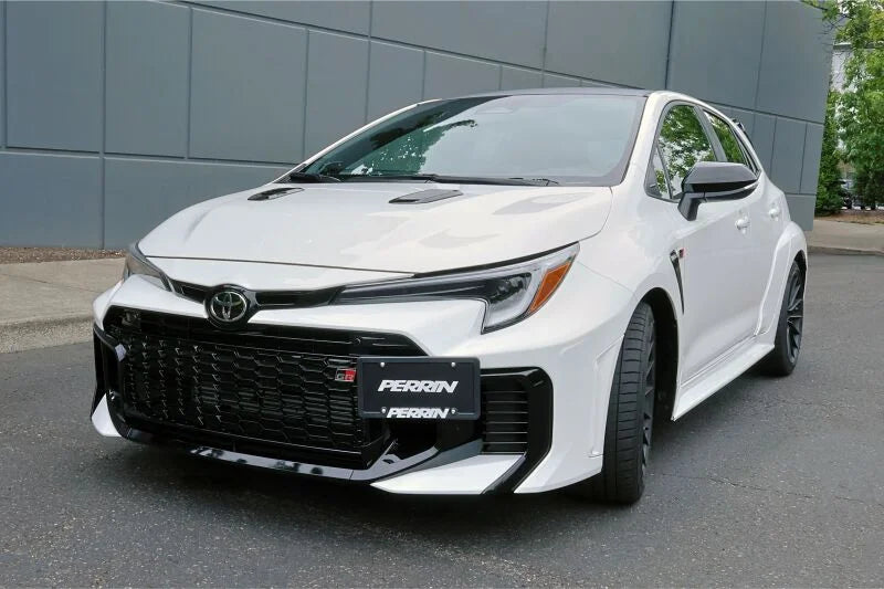 Perrin Performance License Plate Relocation Kit fits 2023-2024 Toyota GR Corolla - Installation View