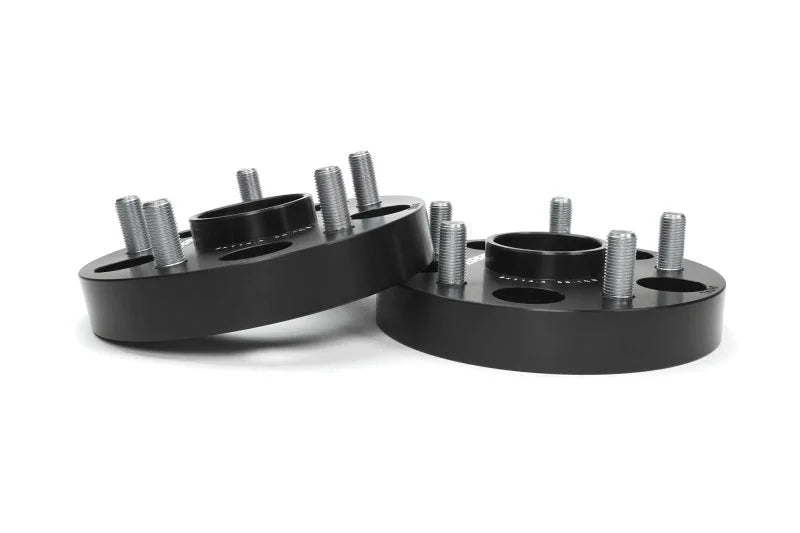 Perrin Subaru 25mm Wheel Spacers 5x114.3 BP w/56mm Hub - Black - Back View