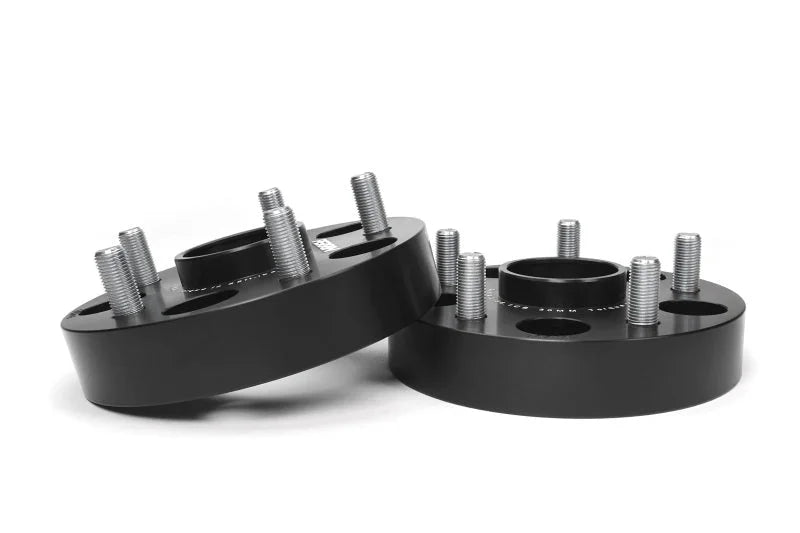 Perrin Subaru 30mm Wheel Spacers 5x114.3 BP w/56mm Hub - Black - Back View