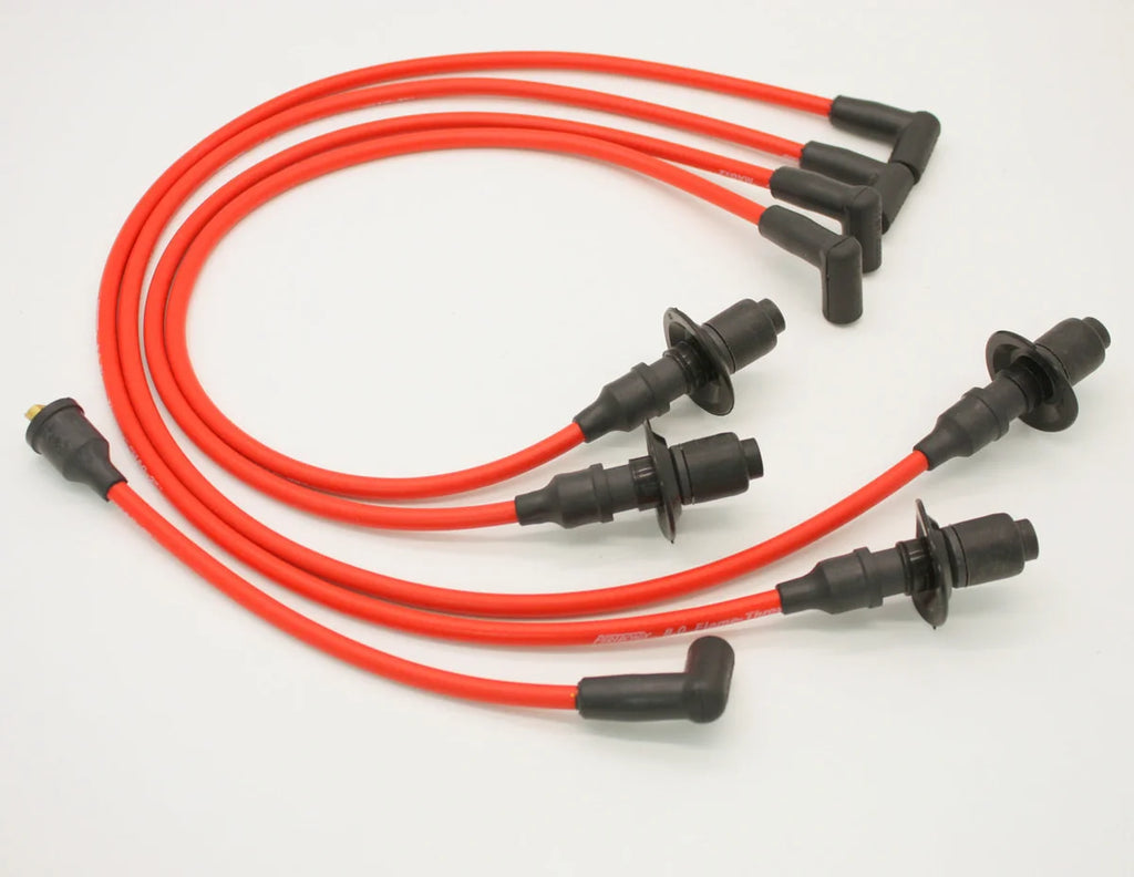 Pertronix 8mm Spark Plug Wire Set w/Male Tower Cap Red 804404 fits Vw