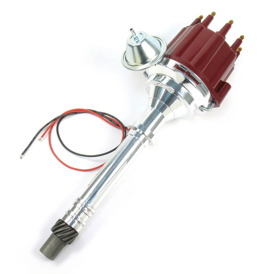 Pertronix Billet Dist. w/ Red Cap & Male Tower D100711 fits SBC / BBC