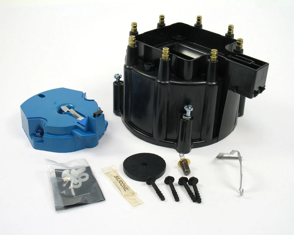 Pertronix Cap & Rotor Kit - Black D4000 fits Gm V8