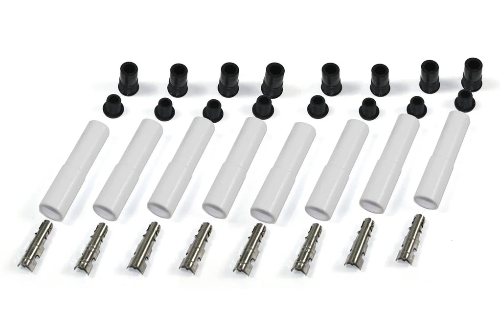 Pertronix Ceramic Spark Plug Boot Kit Straight 8pk White 8502HT-8
