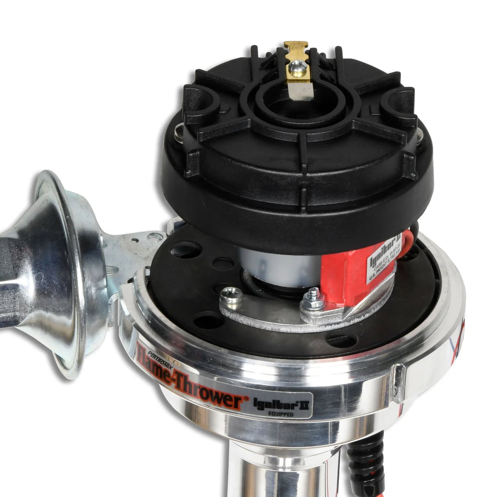 Pertronix Dist Billet AMC/Jeep/IH L6 Vac Blk Cap D161700 - Back View