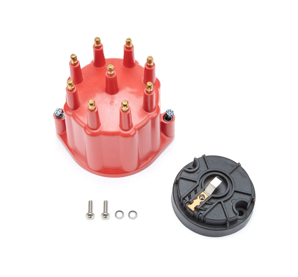 Pertronix Dist. Cap & Rotor Kit - Red w/Male Tower D600711