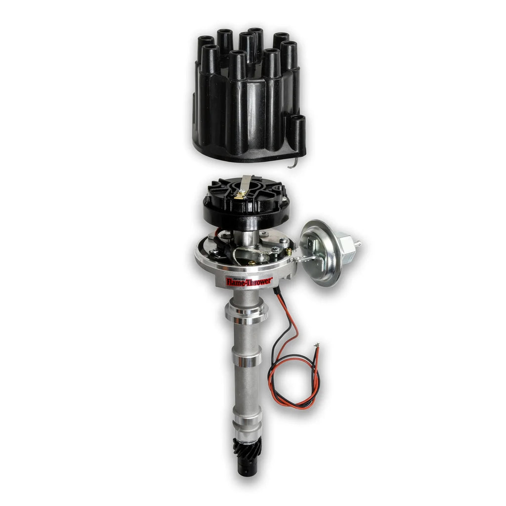 Pertronix Dist Cast Chevy SB/BB blk cap D104600 - Side View
