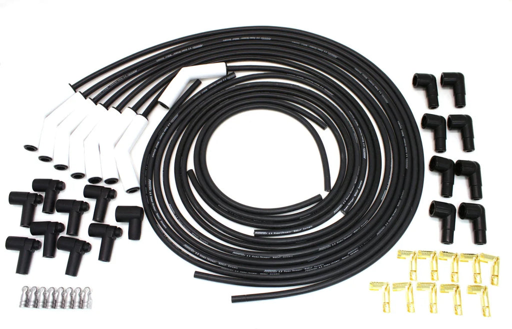 Pertronix Univ. park Plug Wire Set 8mm w/45-Deg Ceramic Bts 808215HT