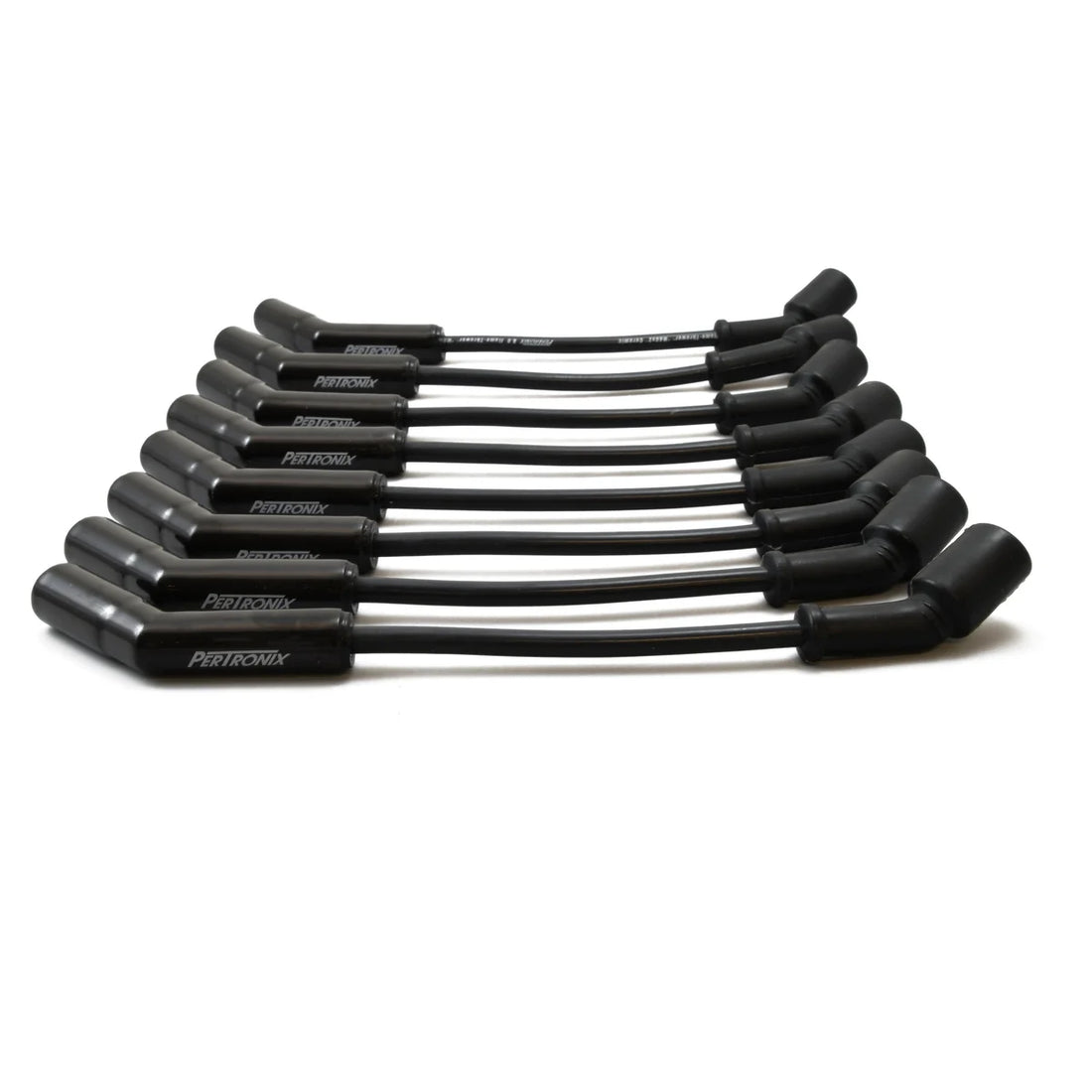 Pertronix Wires, 8MM GM LS 45° Black Ceramic Boot; Black wire 828224HT - Angled View