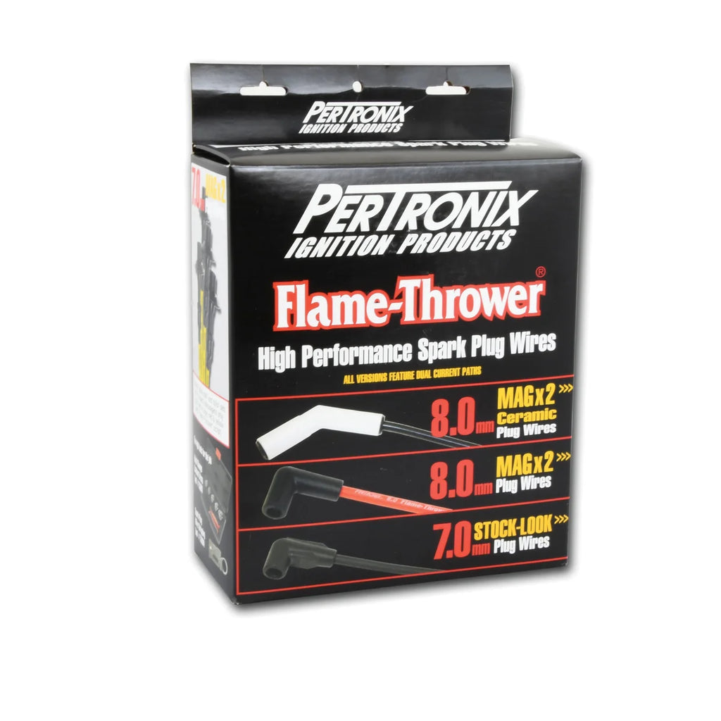 Pertronix Wires, Univ. 8MM 8 cyl 180° Black Ceramic Boot; Black wire 828280HT - Package Contents
