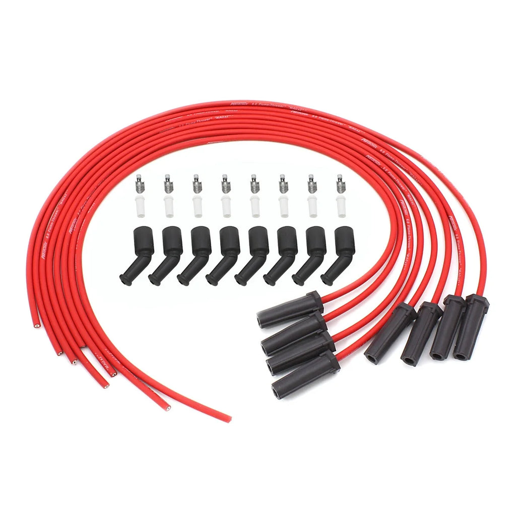 Pertronix Wires, Univ LS 8MM 8 cyl 180 Deg red 818480 - Main Product View