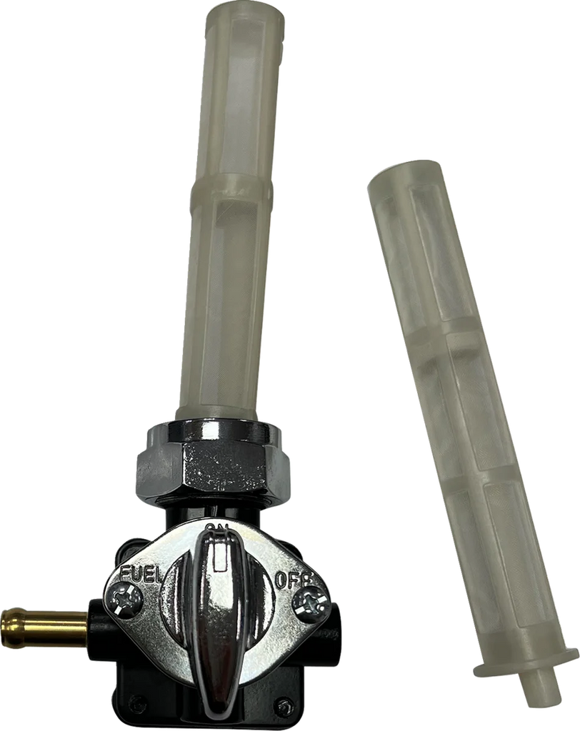 Petcock - Vacuum - Downward Outlet - Chrome DragSpecialties T03-0101C - Side View