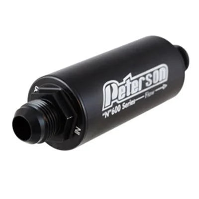 Peterson Fluid Fuel Filter -8an 100 Micro Black 09-0621