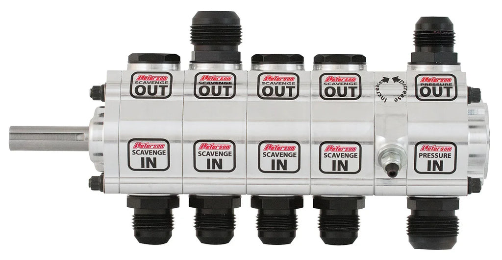 Peterson Fluid Oil Pump 5-Stage R4 Left Side Mount  Male Hex 04-5064-HEX