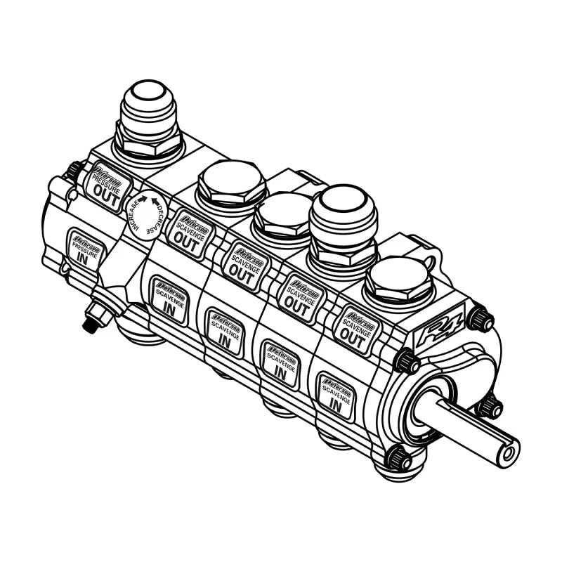 Peterson Fluid Systems R4 5-Stage Oil Pump - BH - HV - Rear Drive - Detail View