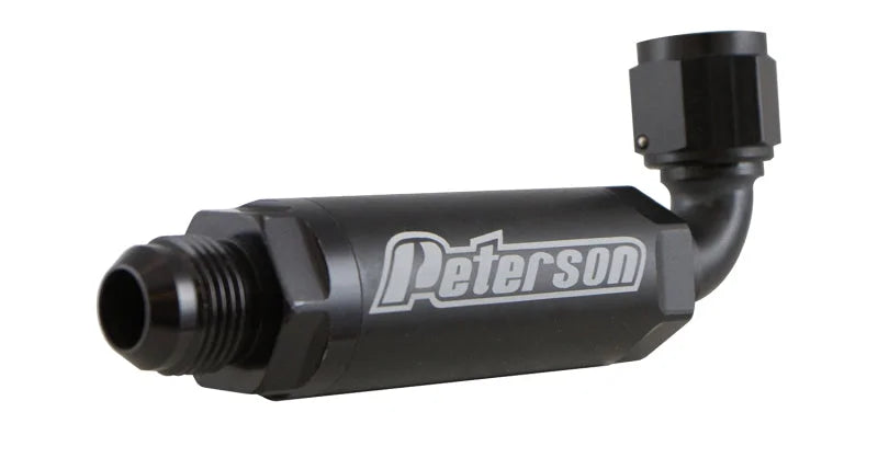 Peterson Fluid Systems Scavenge Filter -12AN 90 Degree