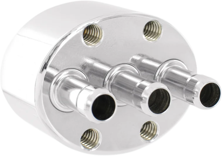 Pingel Chopper Fuel Valve - Chrome 9000-CO - Side View