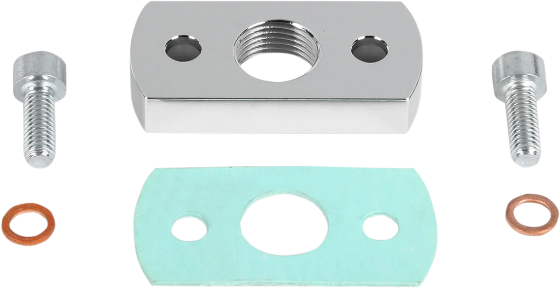 Pingel Fuel Valve Adapter Plate - 3/8" NPT - Blank A1902C-B - Side View