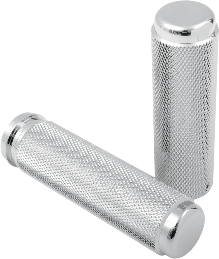 Pingel Grips - Knurled - Chrome 62196 - Side View