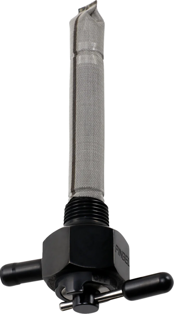 Pingel Hex Fuel Valve - Black Chrome - 3/8" NPT 6211-CHBLK - Main Product View