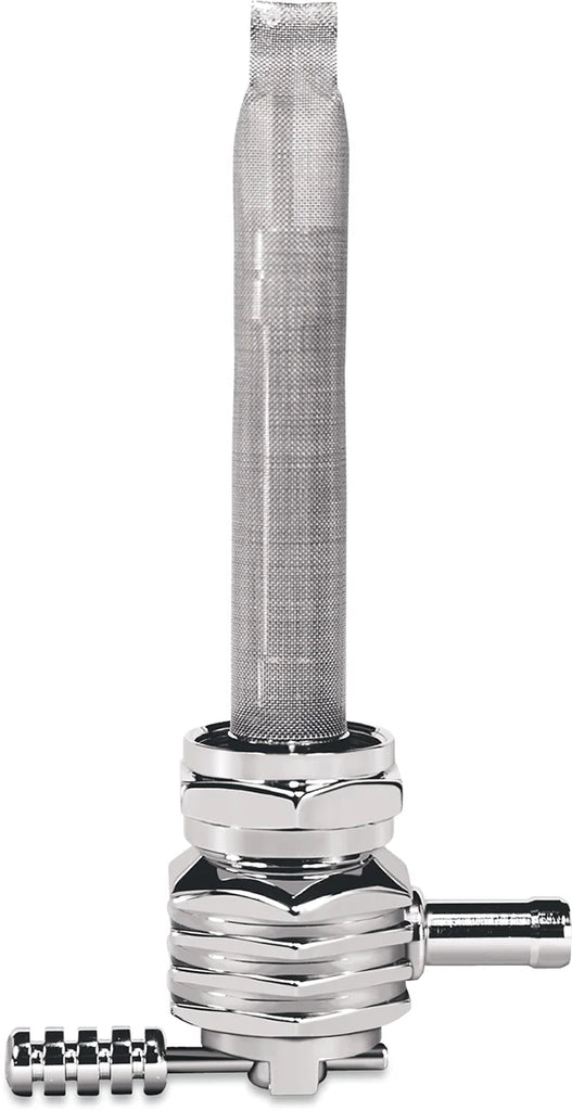 Pingel Hex Fuel Valve - Finned Chrome - 22 mm 6311-CHF - Main Product View