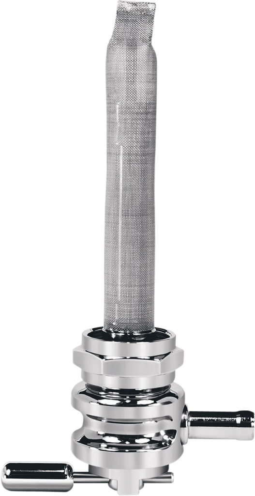 Pingel Round Fuel Valve - Wave Chrome - 22 mm 6311-CRW - Main Product View