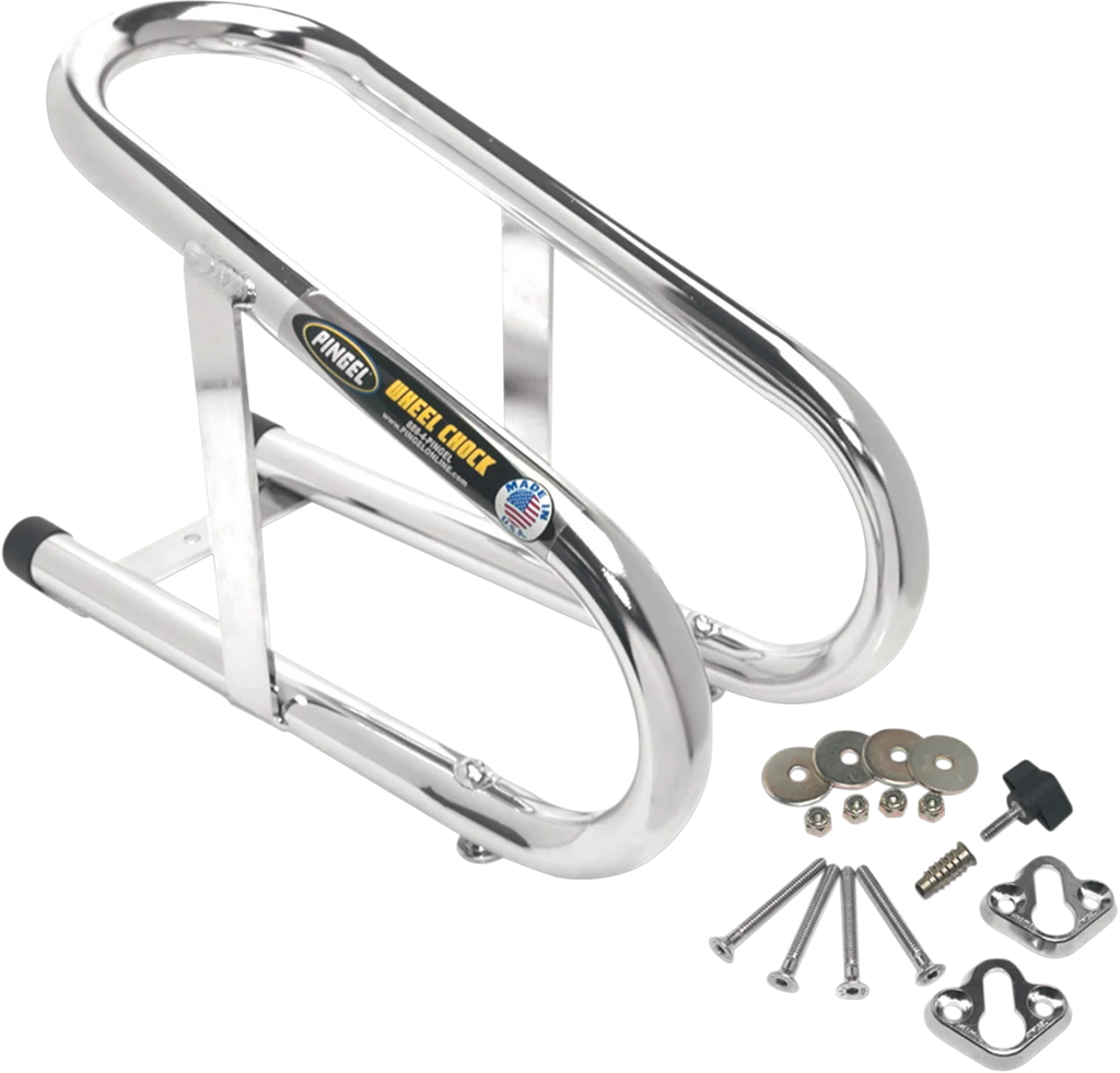 Pingel Wheel Chock - Removable - Chrome - 3-1/2" WC350 - Main Product View