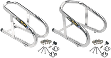 Load image into Gallery viewer, Pingel Wheel Chock - Removable - Chrome - 3-1/2&quot; WC350 - Side View