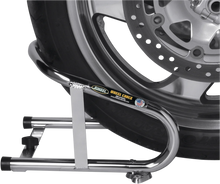 Load image into Gallery viewer, Pingel Wheel Chock - Removable - Chrome - 6-1/2&quot; WC650 - Side View