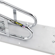 Load image into Gallery viewer, Pingel Wheel Chock - Series E-Track - Floor Mount - Removable - Chrome - 3-1/2" WC35EF - Main Product View