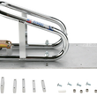 Load image into Gallery viewer, Pingel Wheel Chock - Series E-Track - Floor Mount - Removable - Chrome - 3-1/2" WC35EF - Side View