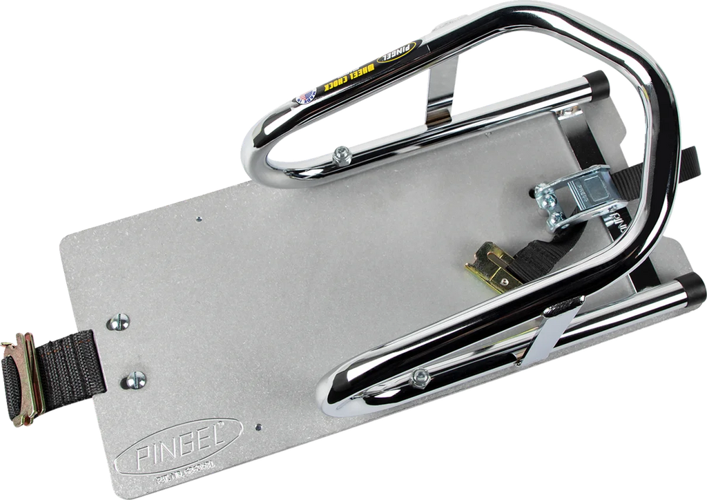 Pingel Wheel Chock - Series E-Track - Floor Mount - Removable - Chrome - 6-1/2" WC65EF - Main Product View