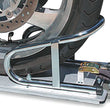 Load image into Gallery viewer, Pingel Wheel Chock - Series E-Track - Floor Mount - Removable - Chrome - 6-1/2" WC65EF - Side View