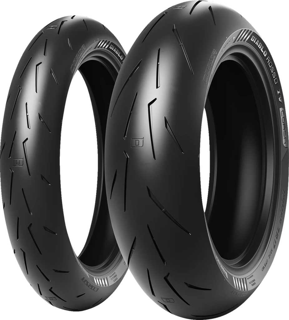 Pirelli Tire - Diablo Rosso™ IV Corsa - Front - 120/70ZR17 - (58W) 3977600 - Side View
