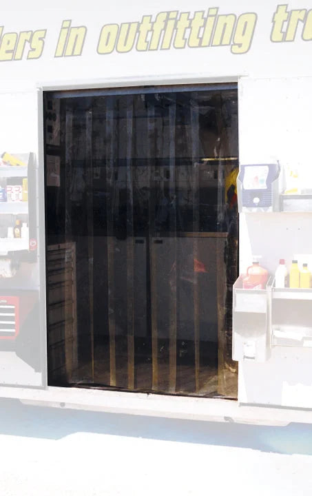 Pit Pal Door Strip Vinyl 4ft x 7ft Tinted Amber TVS4X7