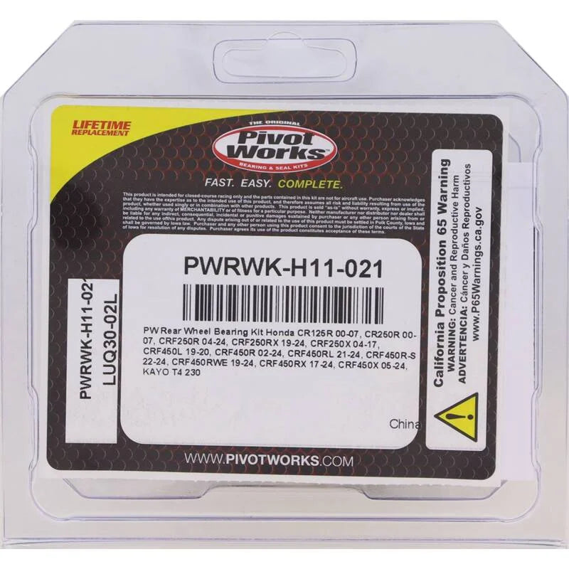 Pivot Works 00-07 Honda CR125R - Rear Wheel Bearing Kit - Side View