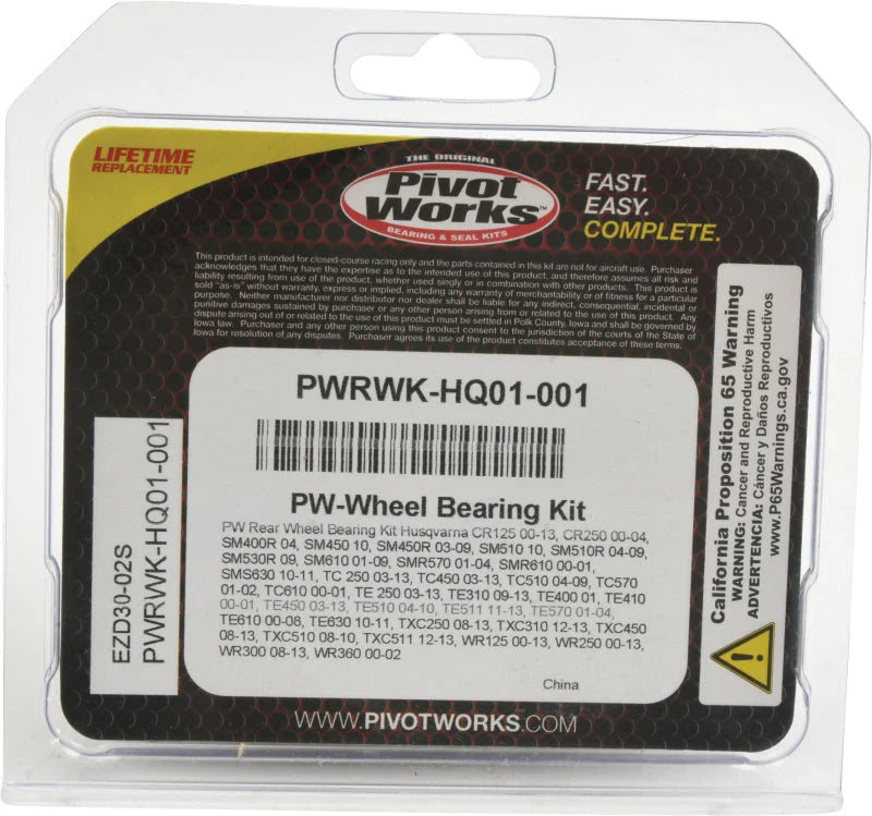 Pivot Works 00-13 Husqvarna CR125 Rear Wheel Bearing Kit - Main Product View