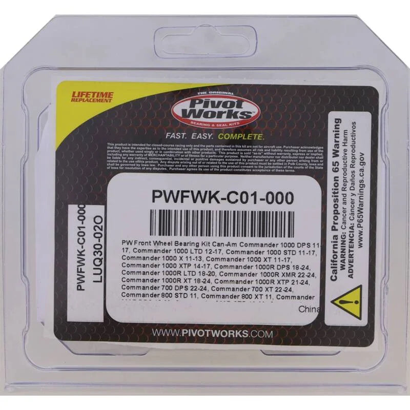 Pivot Works 06-15 Can-Am Outlander 400 STD 4x4 - Front Wheel Bearing Kit - Main Product View