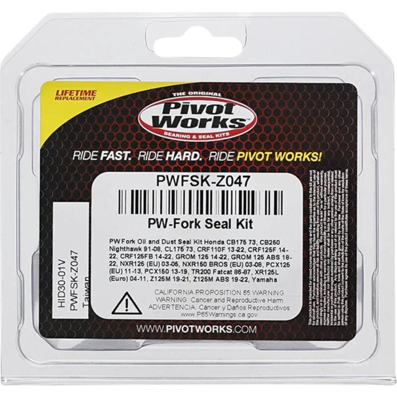 Pivot Works 13-23 Honda CRF110F Fork Oil & Dust Seal Kit - Additional View 5