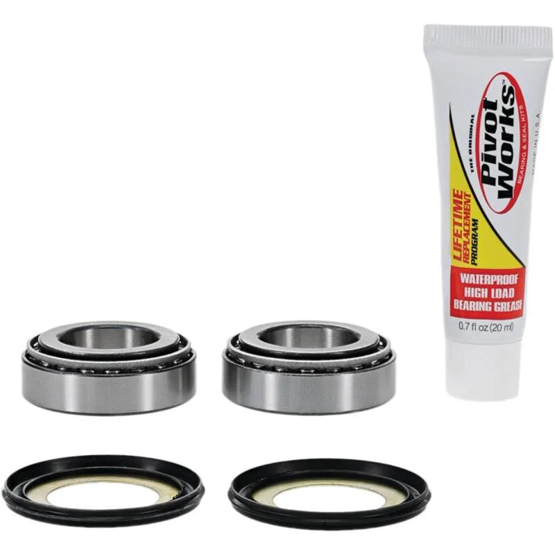 Pivot Works 19-23 Honda CRF110F Steering Stem Bearing Kit - Side View
