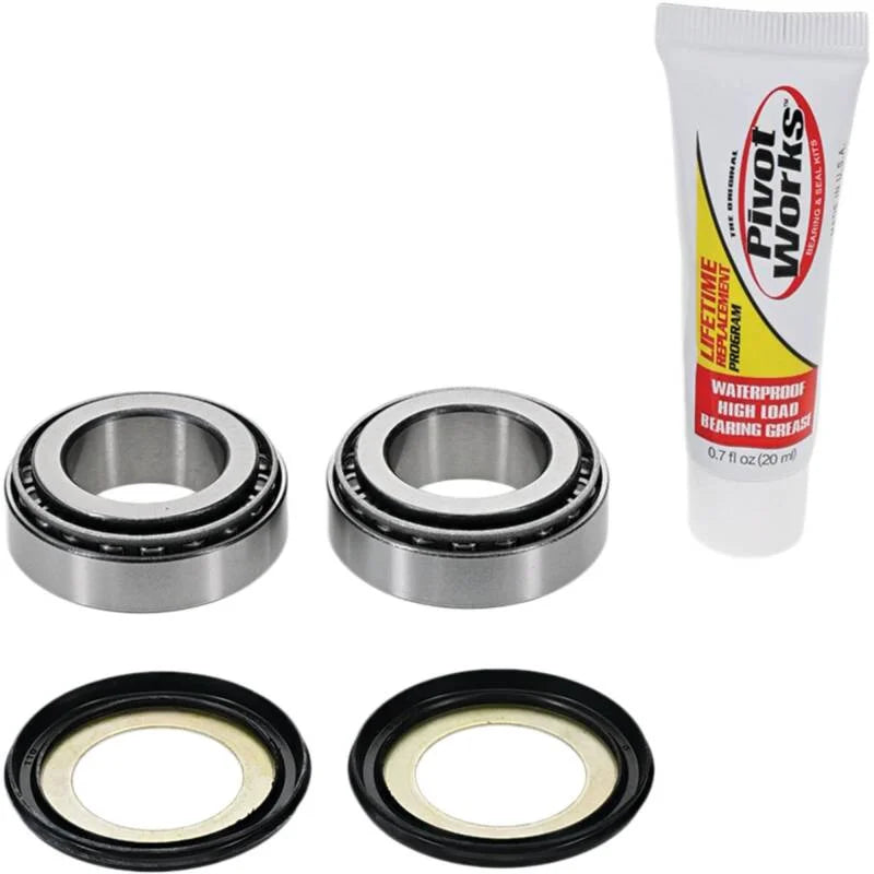 Pivot Works 19-23 Honda CRF110F Steering Stem Bearing Kit - Back View