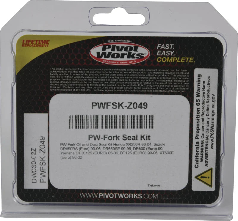 Pivot Works 86-04 Honda XR250R Fork Oil & Dust Seal Kit - Side View