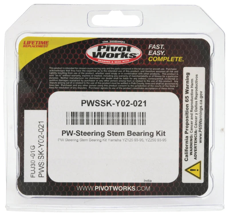 Pivot Works 93-95 Yamaha YZ125 Steering Stem Bearing Kit - Main Product View