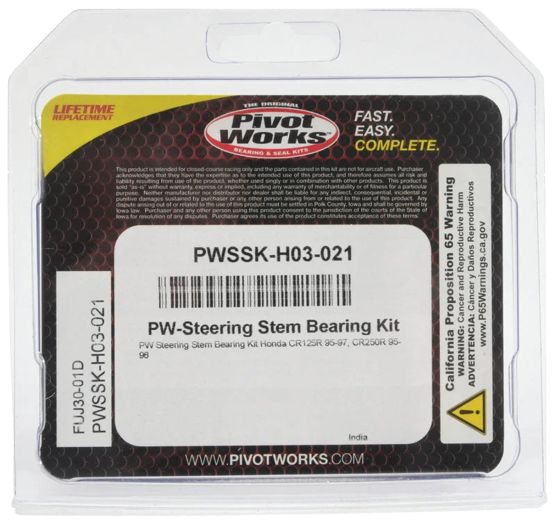 Pivot Works 95-97 Honda CR125R Steering Stem Bearing Kit - Main Product View