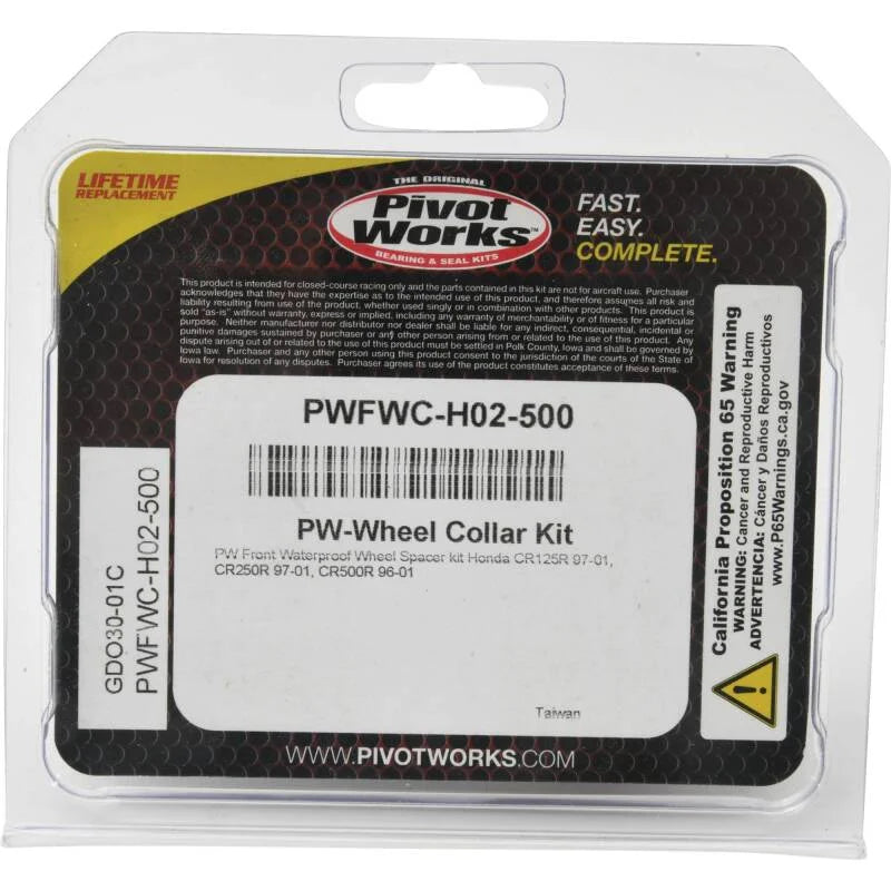 Pivot Works 97-01 Honda CR125R Front Waterproof Wheel Spacer Kit - Main Product View