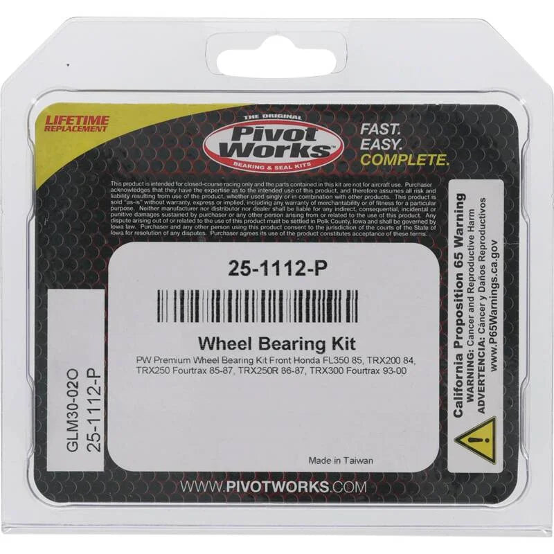 Pivot Works Premium Wheel Bearing - Back View