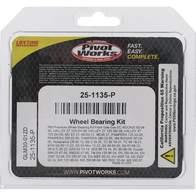 Pivot Works Premium Wheel Bearing - Side View