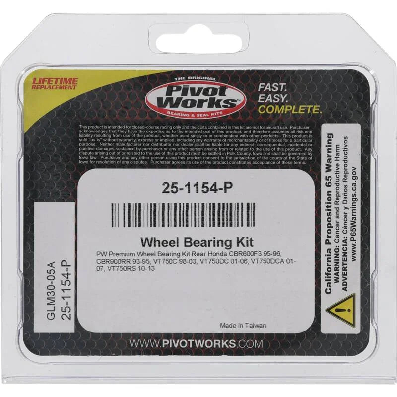 Pivot Works Premium Wheel Bearing - Side View