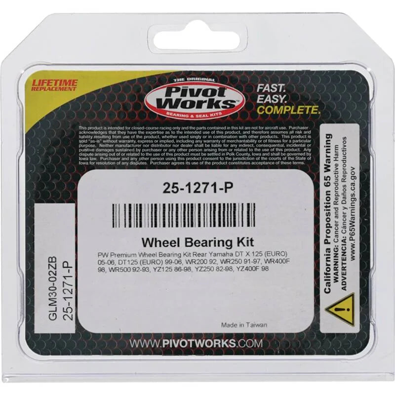 Pivot Works Premium Wheel Bearing - Back View