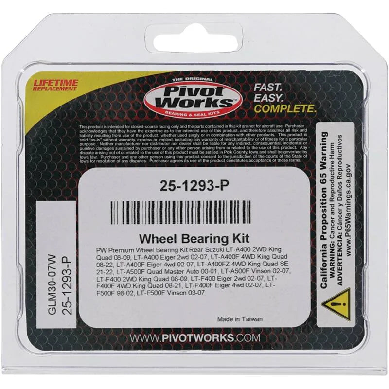 Pivot Works Premium Wheel Bearing - Side View